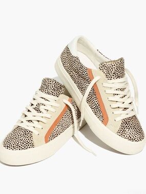 Madewell Sidewalk Low-Top Sneakers in Spotted Calf Hair